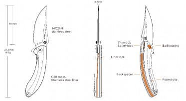 Ruike P155 kés